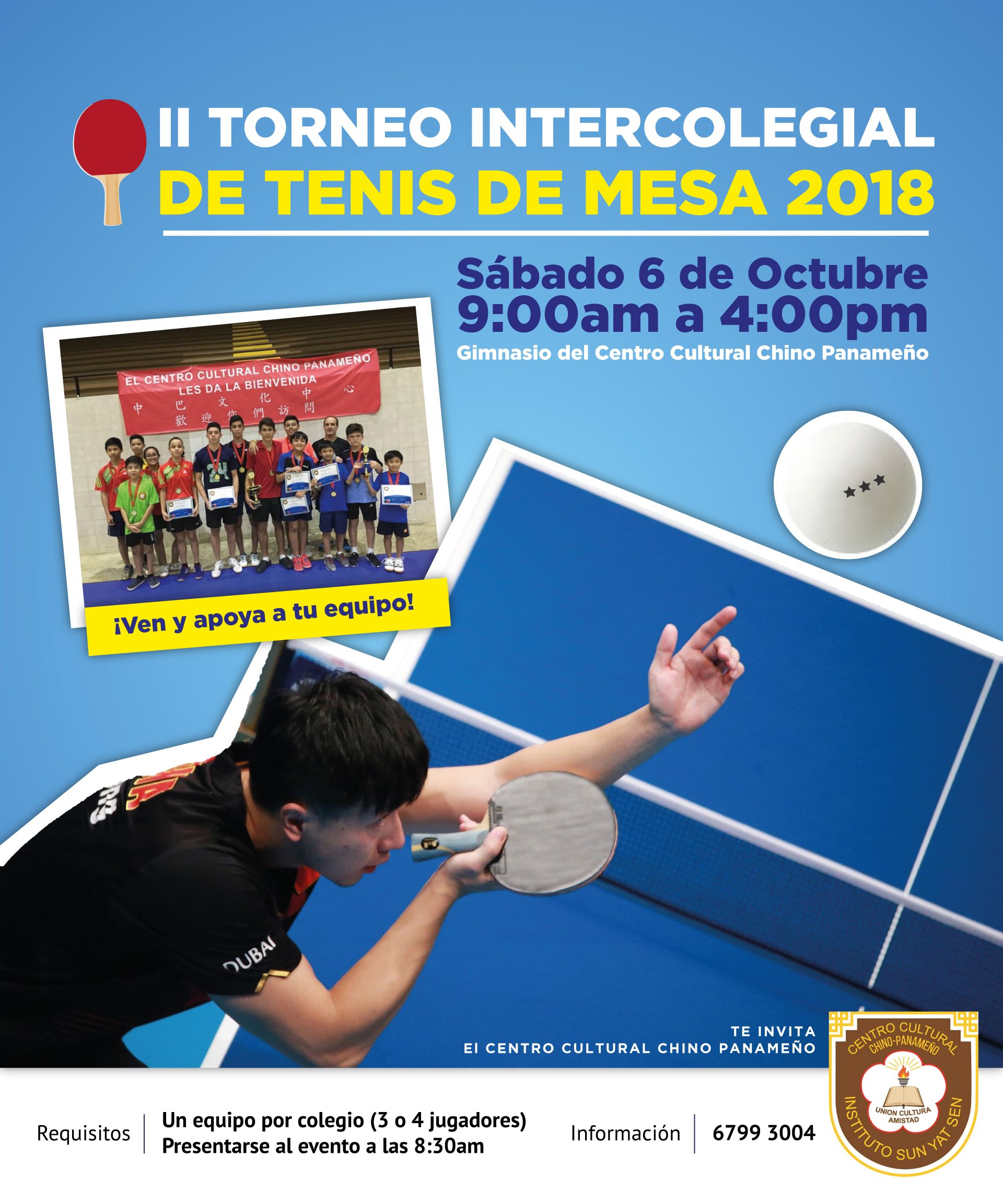 2do Torneo Intercolegial Tenis de Mesa ISYS 2018
