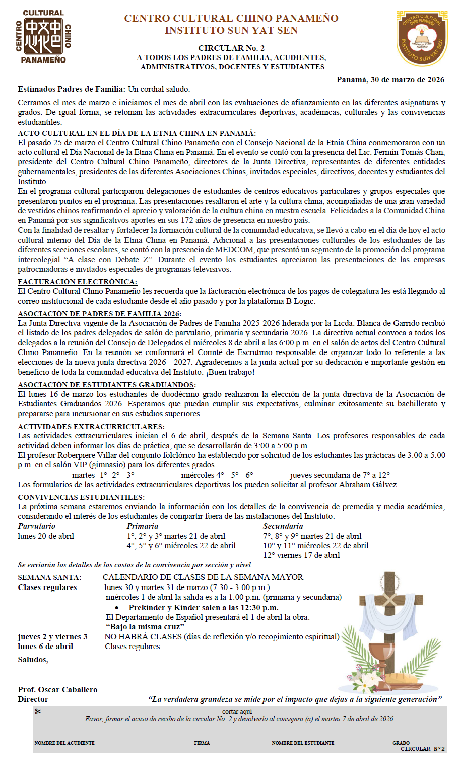 Circular 2 2026 español